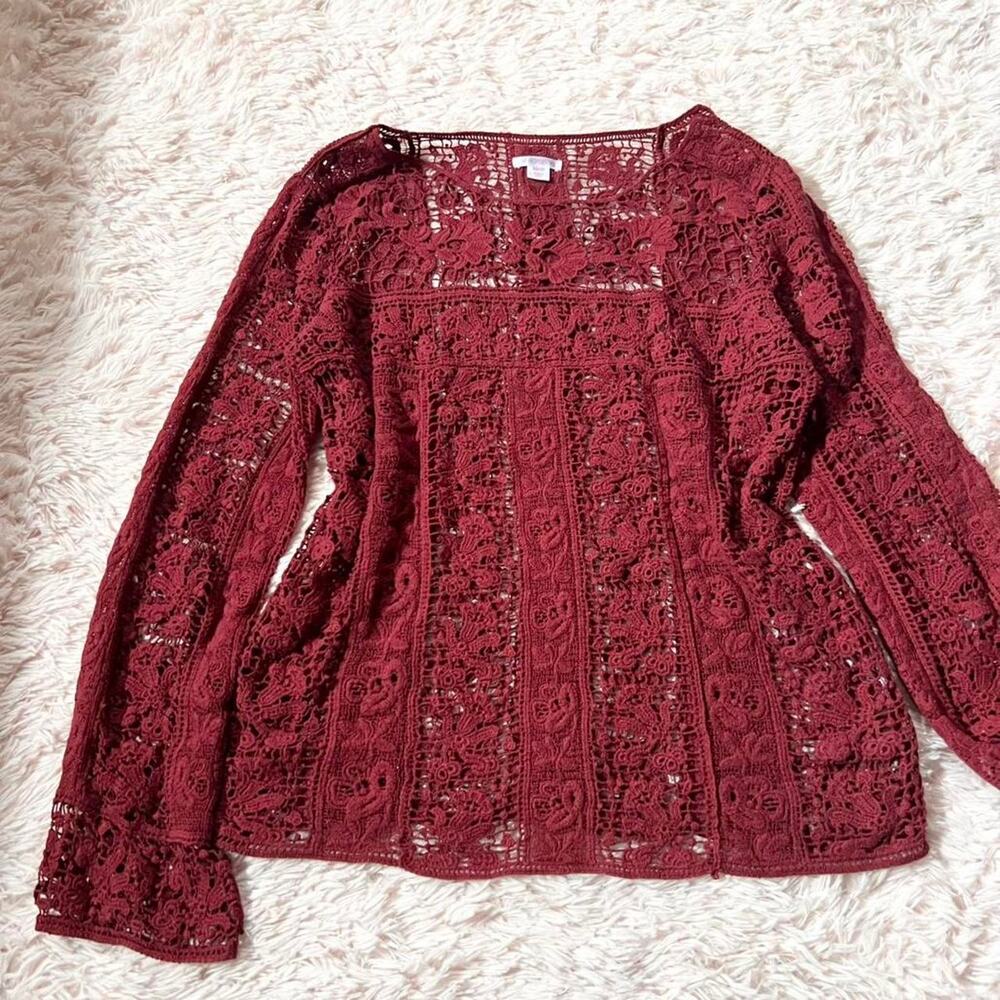 Burgundy lace crotchet whimsygoth fairy